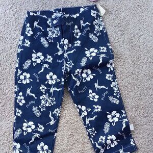 NEW Girl Star Hawaii Aloha Capri Juniors Pants Size 7-8 NWT 1999
